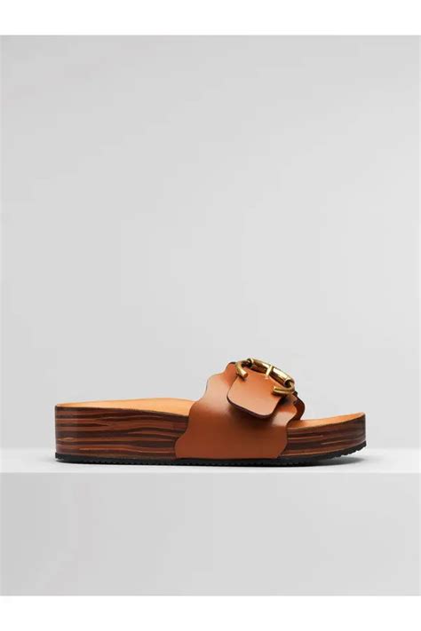 chloe lauren footbed mule|Chloé Lauren Footbed Mules In Brown .